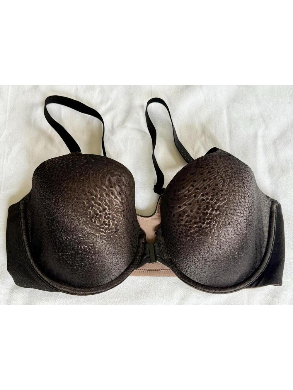 LOT OF 3 Bras: Wacoal, Victoria Secret, b. Tempt’d Size 36DD Black Bra
